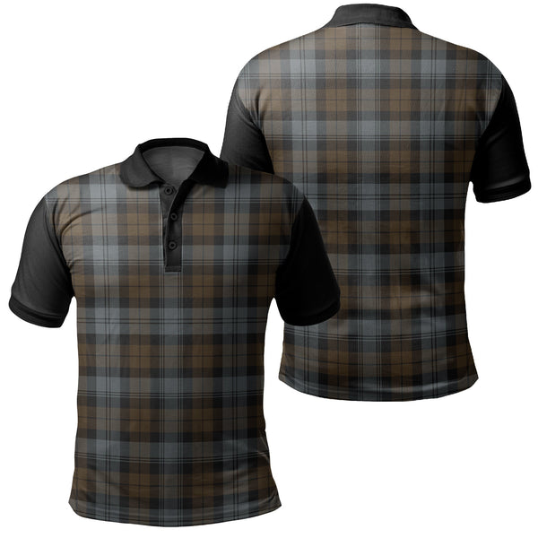 BlackWatch Weathered Tartan Classic Polo Shirt Black Neck 1 Style