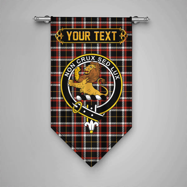 Black (DCD) Ancient Clan Badge Tartan Gonfalon Personalize