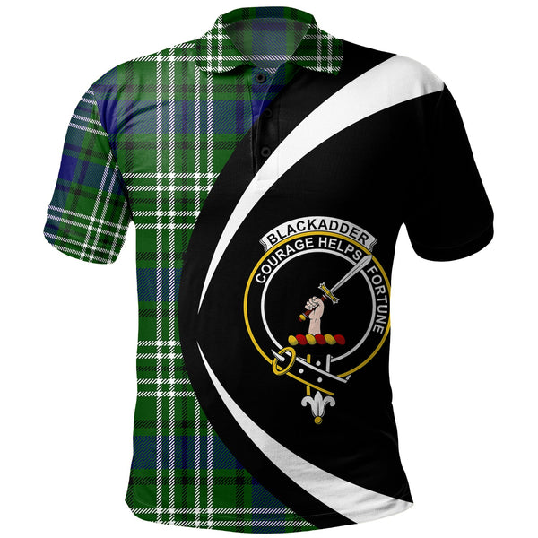 Blackadder Clan Badge Tartan Polo Shirt Circle Style Personalized