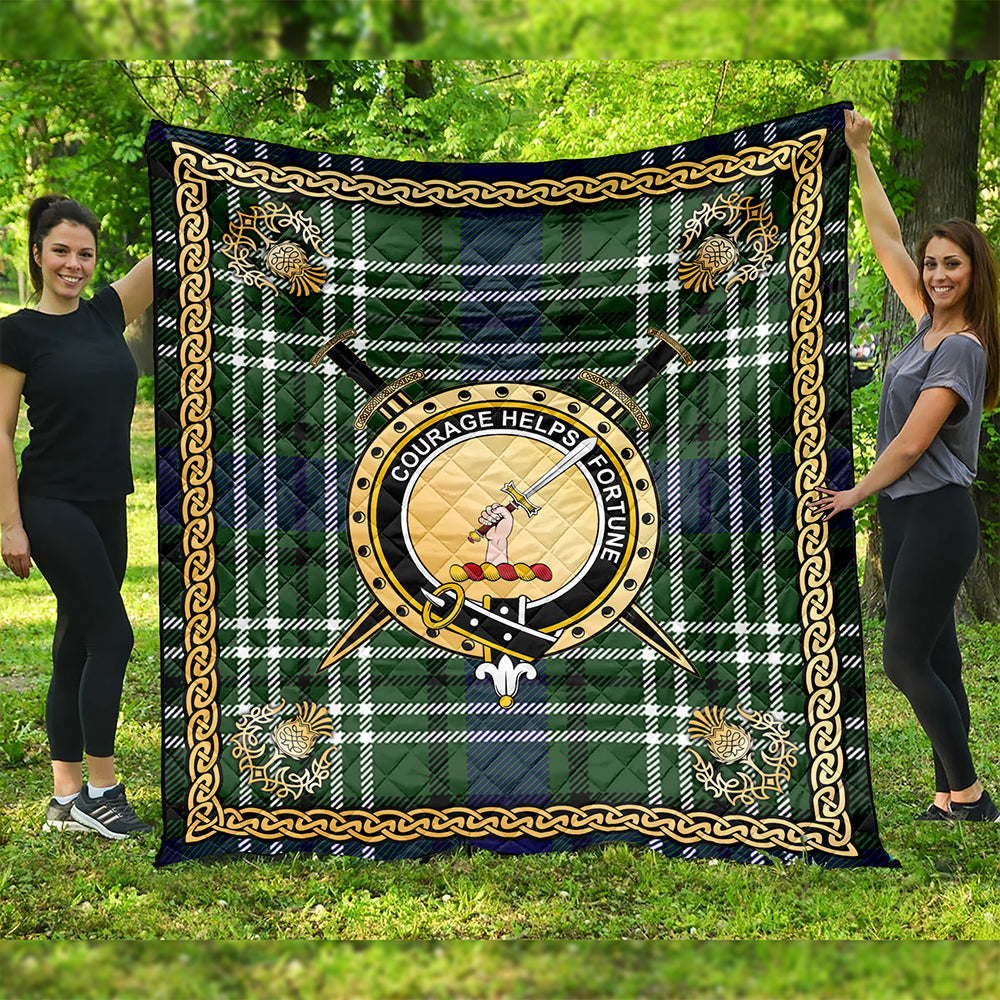 Blackadder Clan Badge Tartan Premium Quilt Celtic Shield