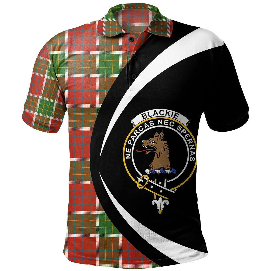 Blackie Ancient Clan Badge Tartan Polo Shirt Circle Style Personalized