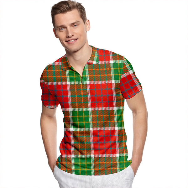 Blackie Ancient Tartan Classic Lapel Zip Short Sleeve Polo