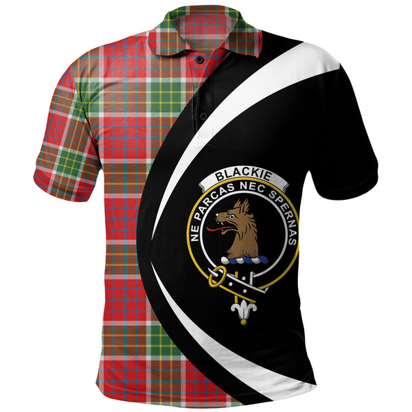 Blackie Modern Clan Badge Tartan Polo Shirt Circle Style Personalized