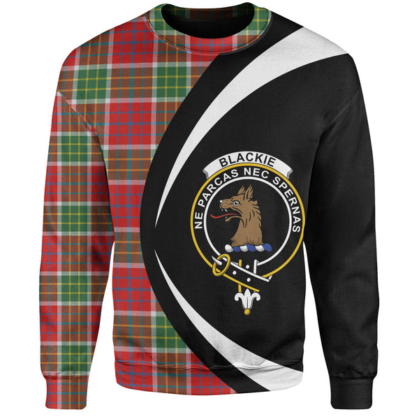 Blackie Modern Clan Badge Tartan Sweatshirt Circle Style Personalized