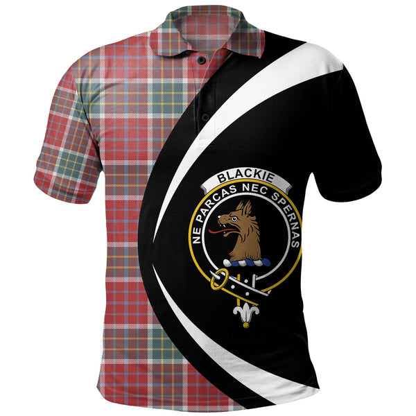 Blackie Weathered Clan Badge Tartan Polo Shirt Circle Style Personalized