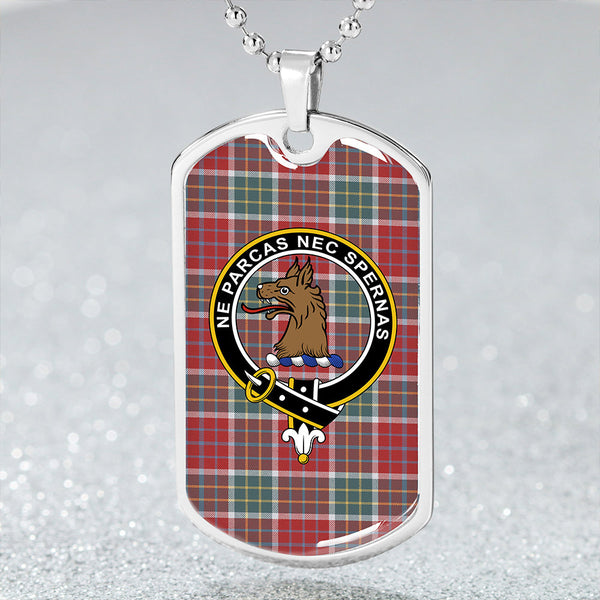 Blackie Weathered Clan Badge Classic Tartan Dog Tag Necklace