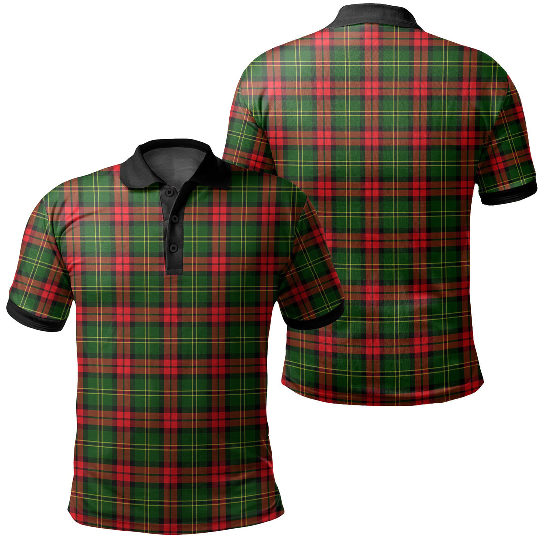 Blackstock Tartan Classic Polo Shirt Black Neck 2 Style