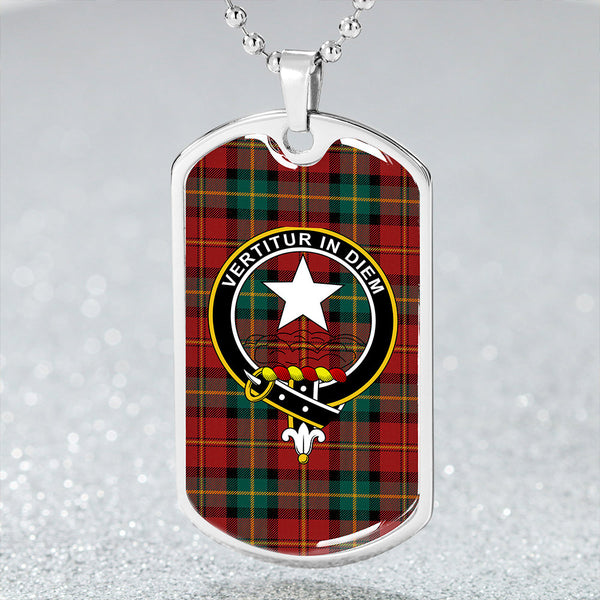 Blackstock Dress Modern Clan Badge Classic Tartan Dog Tag Necklace