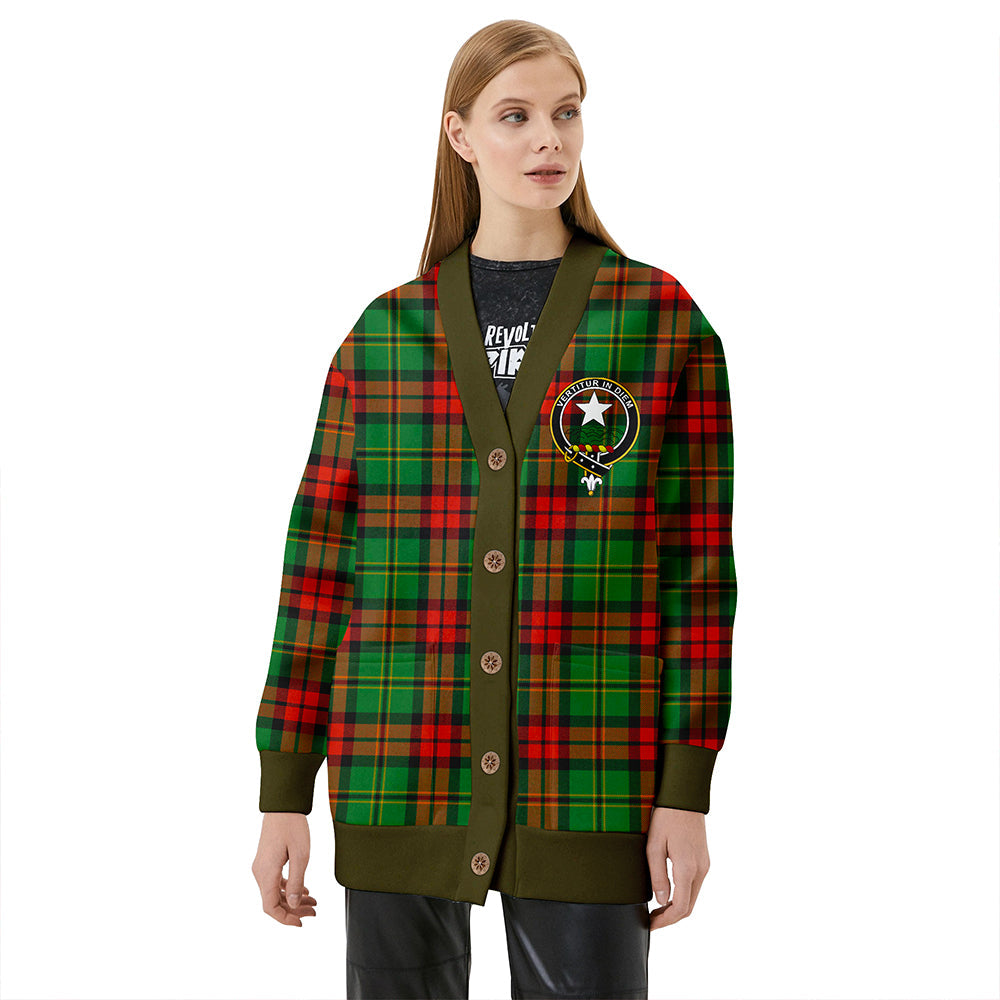 Blackstock Hunting Ancient Clan Badge Tartan V-neck Cardigan