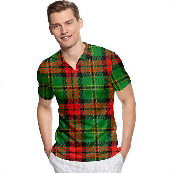 Blackstock Hunting Ancient Tartan Classic Lapel Zip Short Sleeve Polo