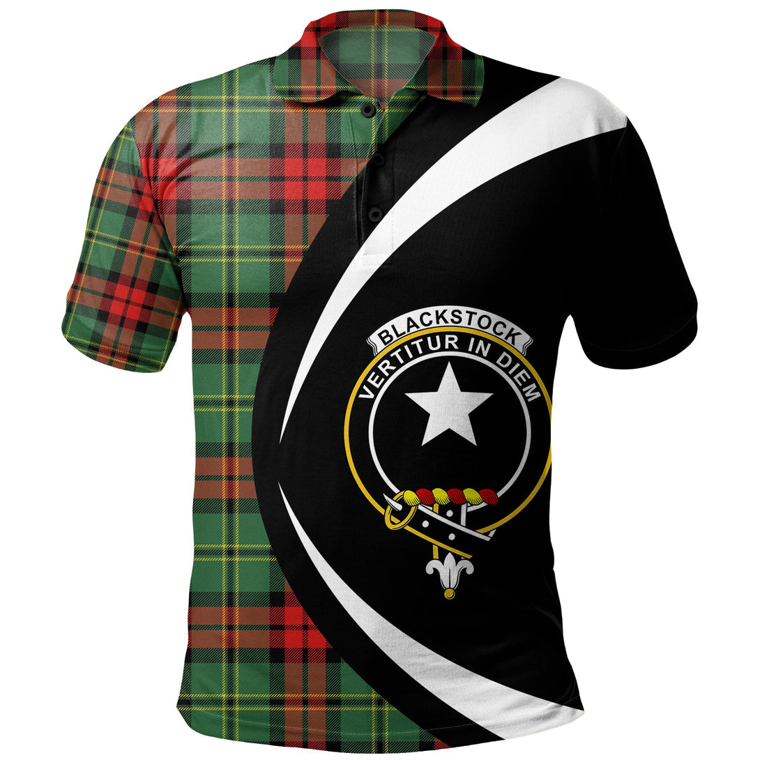 Blackstock Hunting Modern Clan Badge Tartan Polo Shirt Circle Style Personalized