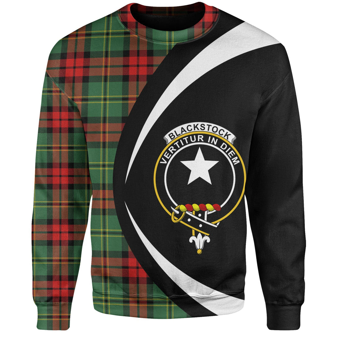 Blackstock Hunting Modern Clan Badge Tartan Sweatshirt Circle Style Personalized