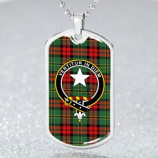 Blackstock Hunting Modern Clan Badge Classic Tartan Dog Tag Necklace