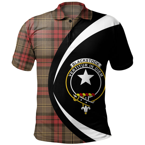 Blackstock Hunting Weathered Clan Badge Tartan Polo Shirt Circle Style Personalized