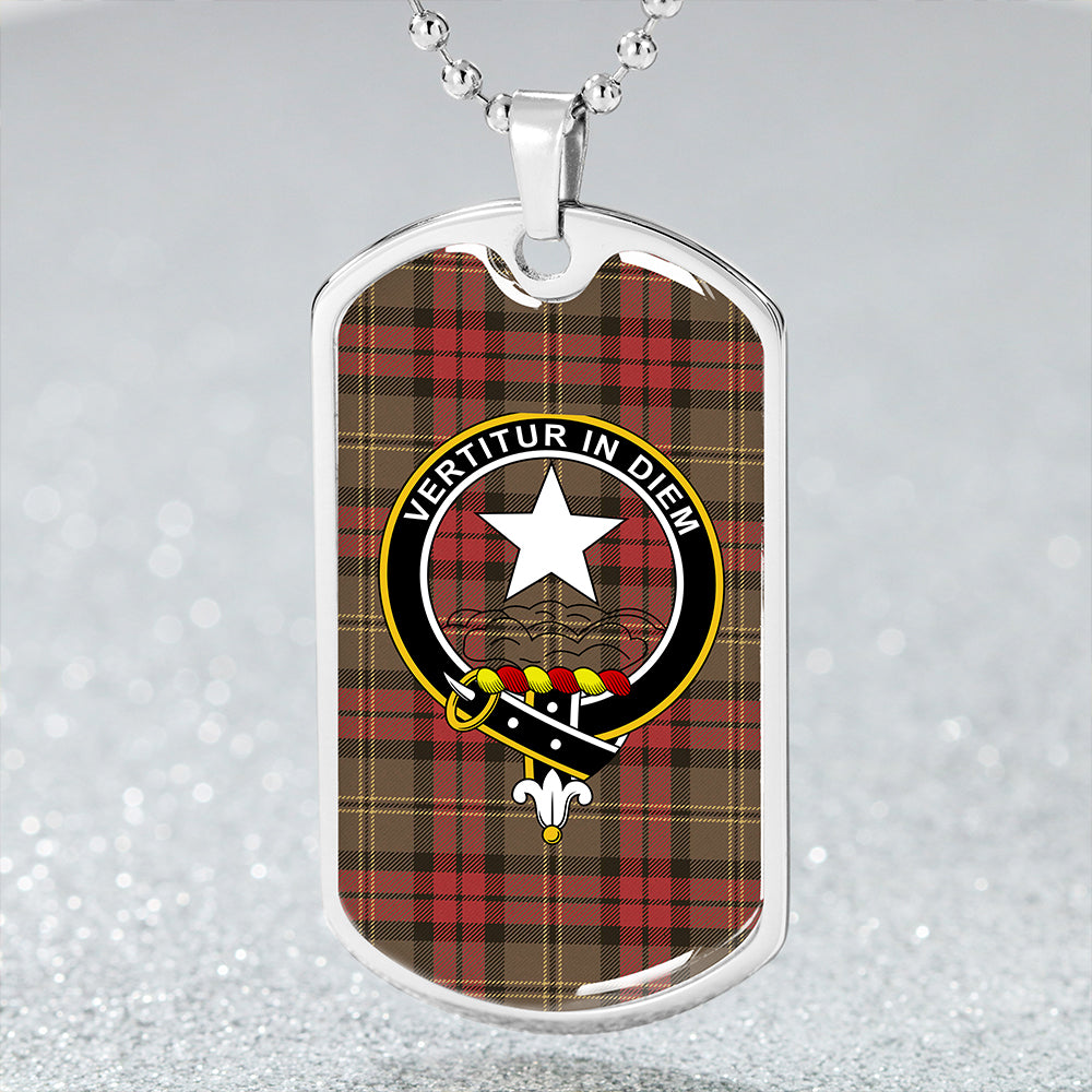 Blackstock Hunting Weathered Clan Badge Classic Tartan Dog Tag Necklace