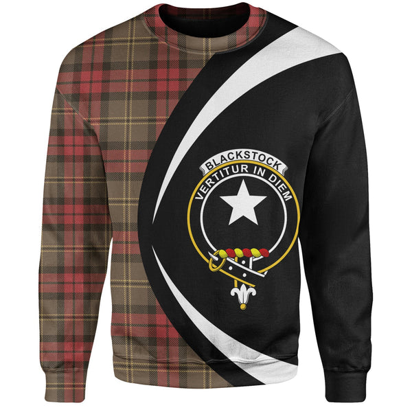 Blackstock Hunting Weathered Clan Badge Tartan Sweatshirt Circle Style Personalized