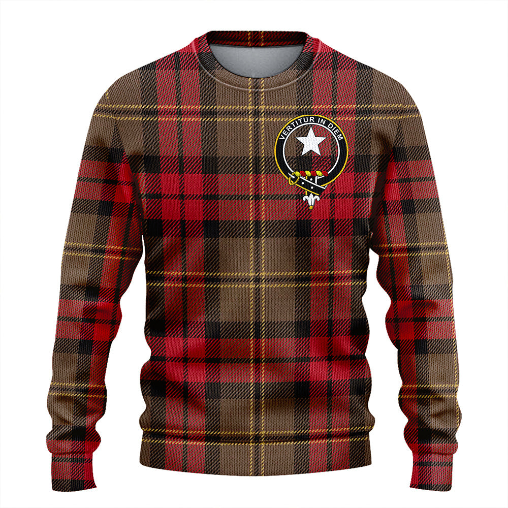 Blackstock Hunting Weathered Clan Badge Tartan Knitted Sweater