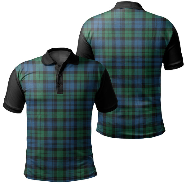 Blackwatch Ancient Tartan Classic Polo Shirt Black Neck 1 Style