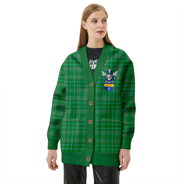 Blackwood Ancient Clan Badge Tartan V-neck Cardigan