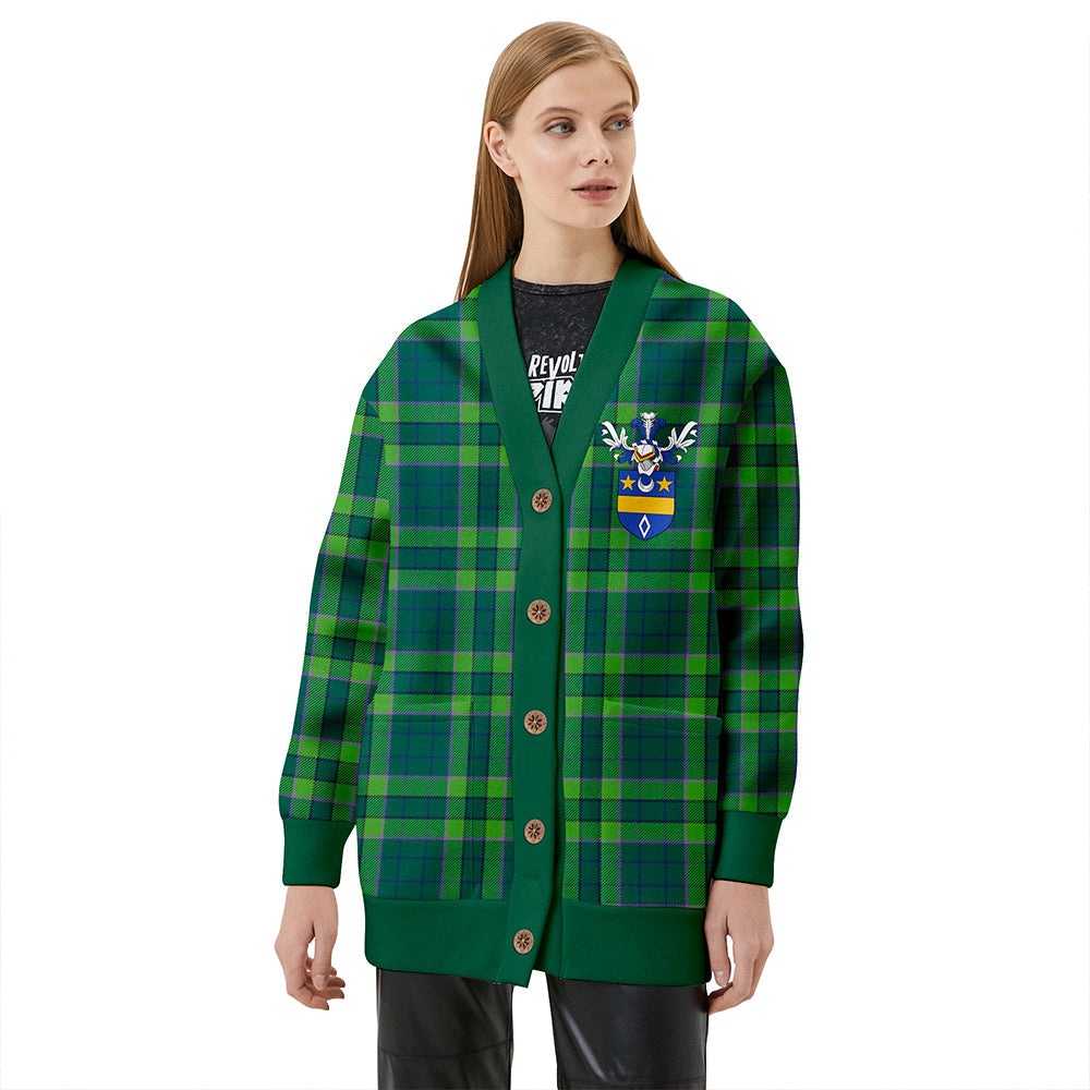 Blackwood Modern Clan Badge Tartan V-neck Cardigan