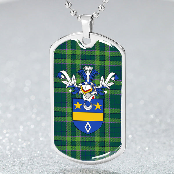 Blackwood Modern Clan Badge Classic Tartan Dog Tag Necklace