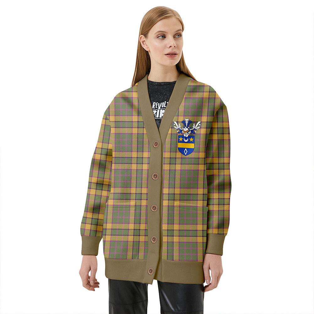 Blackwood Weathered Clan Badge Tartan V-neck Cardigan