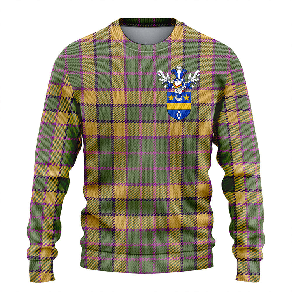 Blackwood Weathered Clan Badge Tartan Knitted Sweater