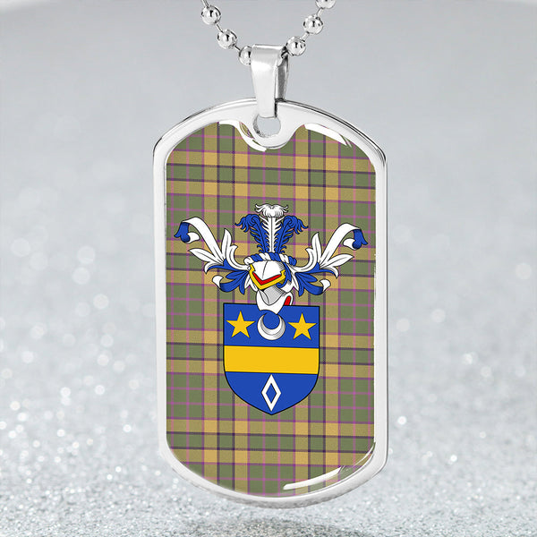 Blackwood Weathered Clan Badge Classic Tartan Dog Tag Necklace