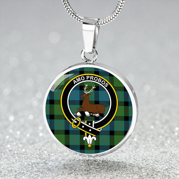 Blair Ancient Clan Badge Tartan Classic Circle Necklace