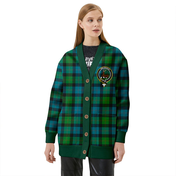 Blair Ancient Clan Badge Tartan V-neck Cardigan