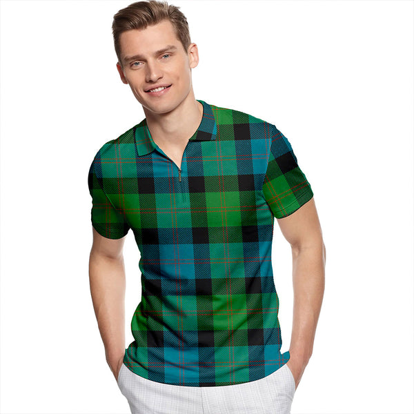 Blair Ancient Tartan Classic Lapel Zip Short Sleeve Polo