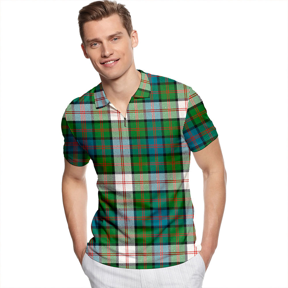 Blair Dress Ancient Tartan Classic Lapel Zip Short Sleeve Polo