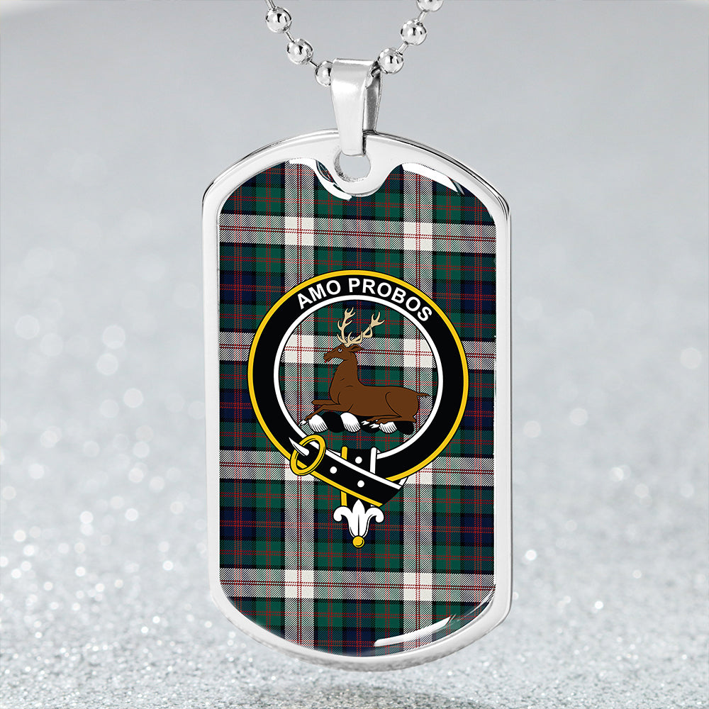 Blair Dress Modern Clan Badge Classic Tartan Dog Tag Necklace