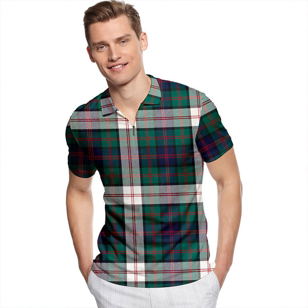 Blair Dress Modern Tartan Classic Lapel Zip Short Sleeve Polo