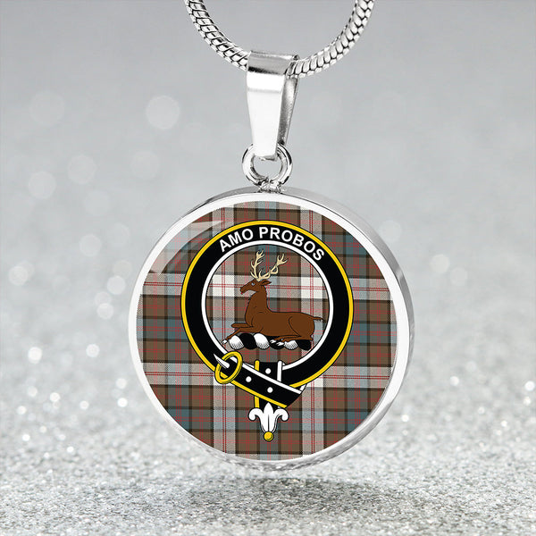 Blair Dress Weathered Clan Badge Tartan Classic Circle Necklace