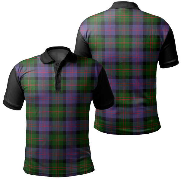 Blair Modern Tartan Classic Polo Shirt Black Neck 1 Style