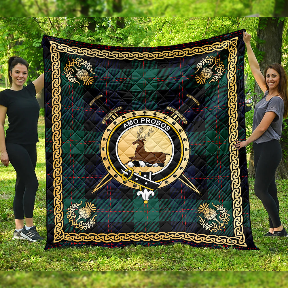 Blair Modern Clan Badge Tartan Premium Quilt Celtic Shield