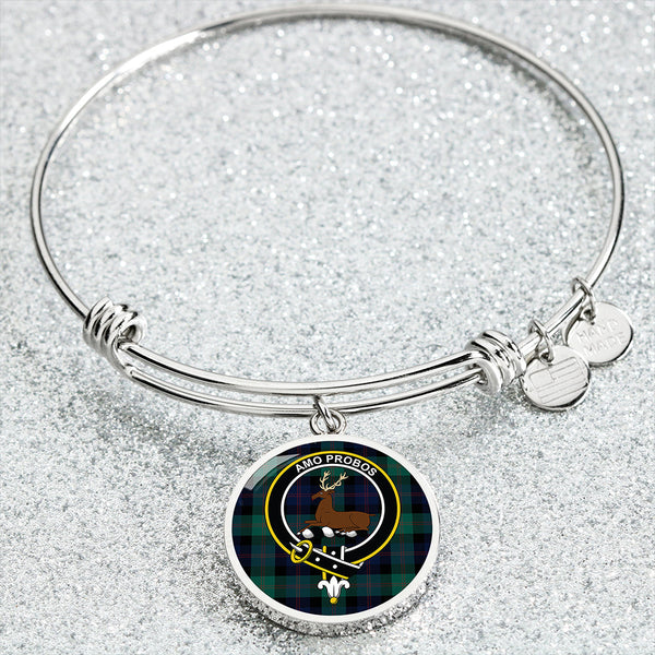 Blair Modern Clan Badge Tartan Classic Circle Bangle