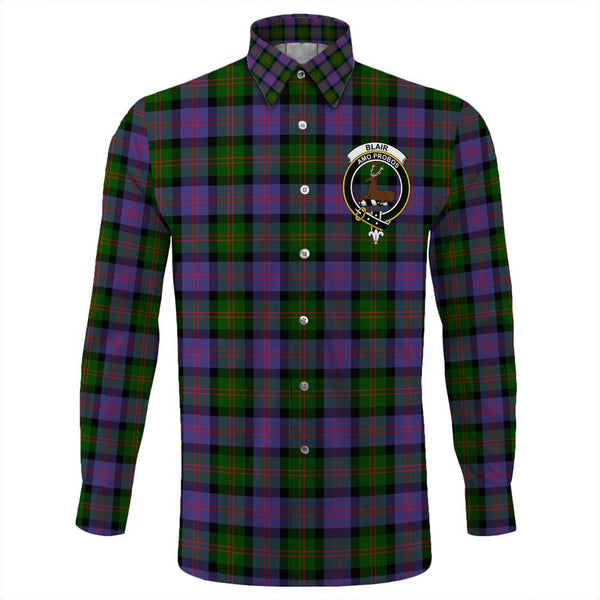 Blair Modern Tartan Classic Crest Long Sleeve Button Shirt