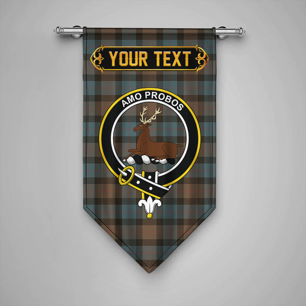 Blair Weathered Clan Badge Tartan Gonfalon Personalize