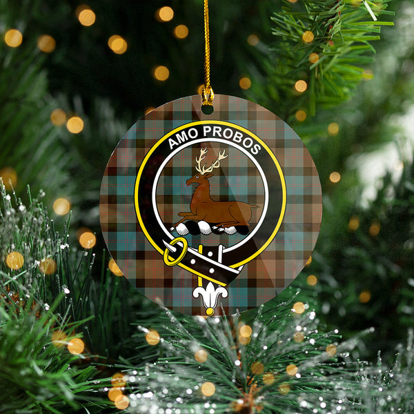 Blair Weathered Clan Badge Tartan Plastic Christmas Ornaments