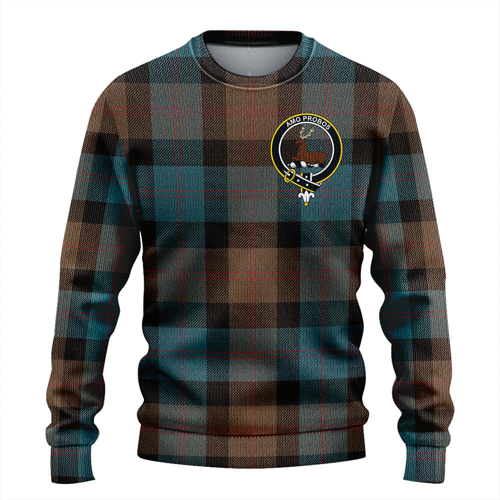 Blair Weathered Clan Badge Tartan Knitted Sweater