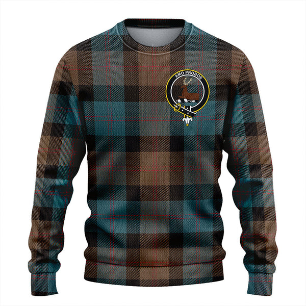 Blair Weathered Clan Badge Tartan Knitted Sweater