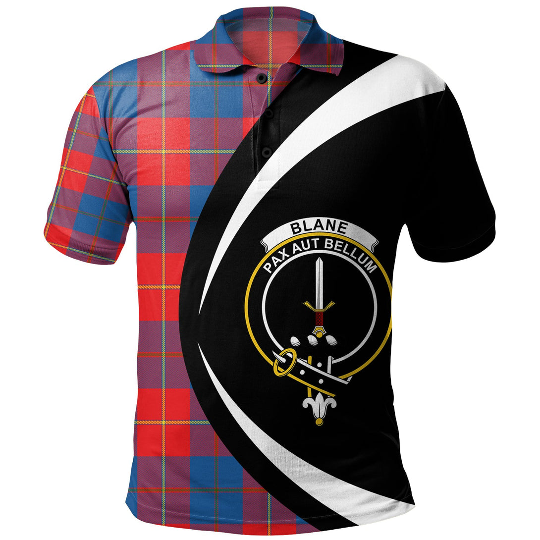 Blane Clan Badge Tartan Polo Shirt Circle Style Personalized