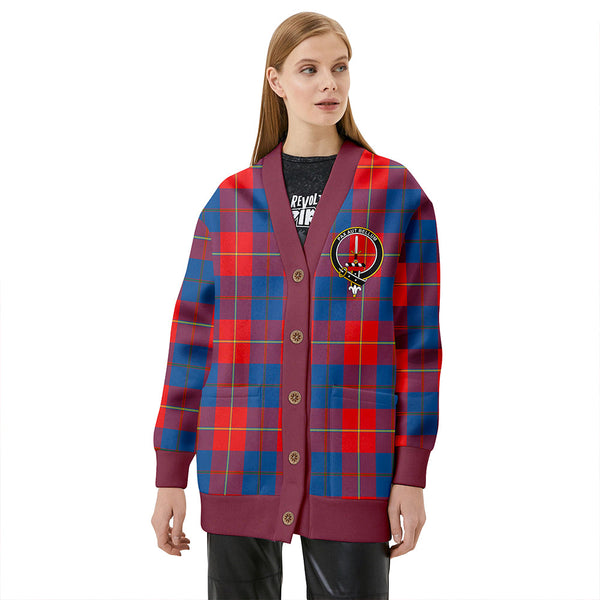 Blane Clan Badge Tartan V-neck Cardigan