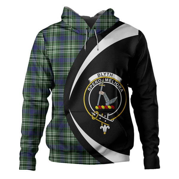 Blyth Clan Badge Tartan Hoodie Circle Style