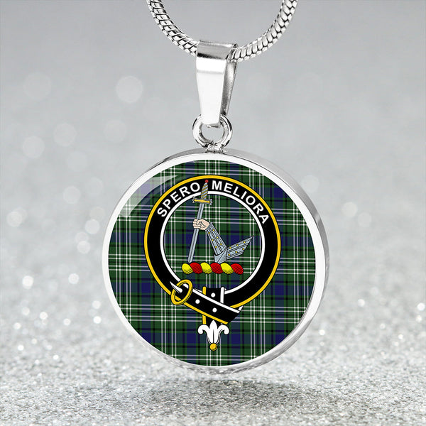 Blyth Clan Badge Tartan Classic Circle Necklace