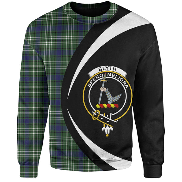 Blyth Clan Badge Tartan Sweatshirt Circle Style Personalized