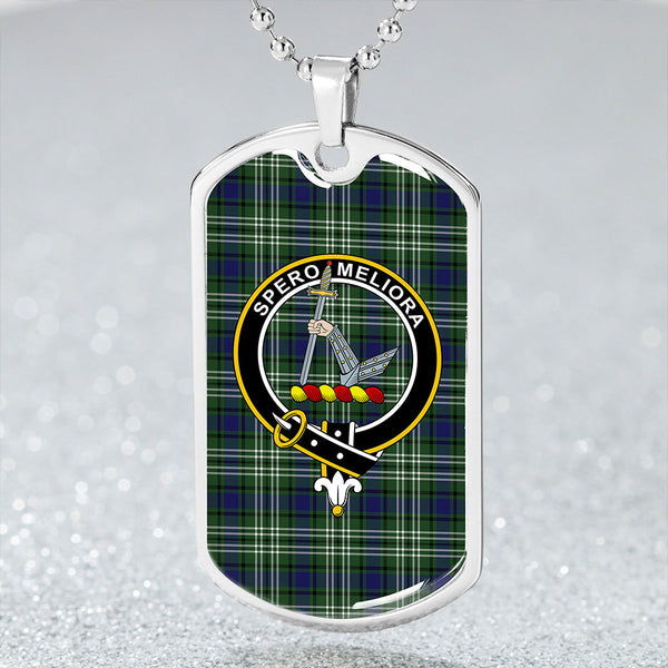 Blyth Clan Badge Classic Tartan Dog Tag Necklace