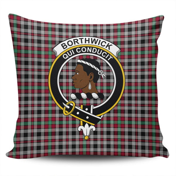 Borthwick Ancient Tartan Classic Crest Pillow Cover